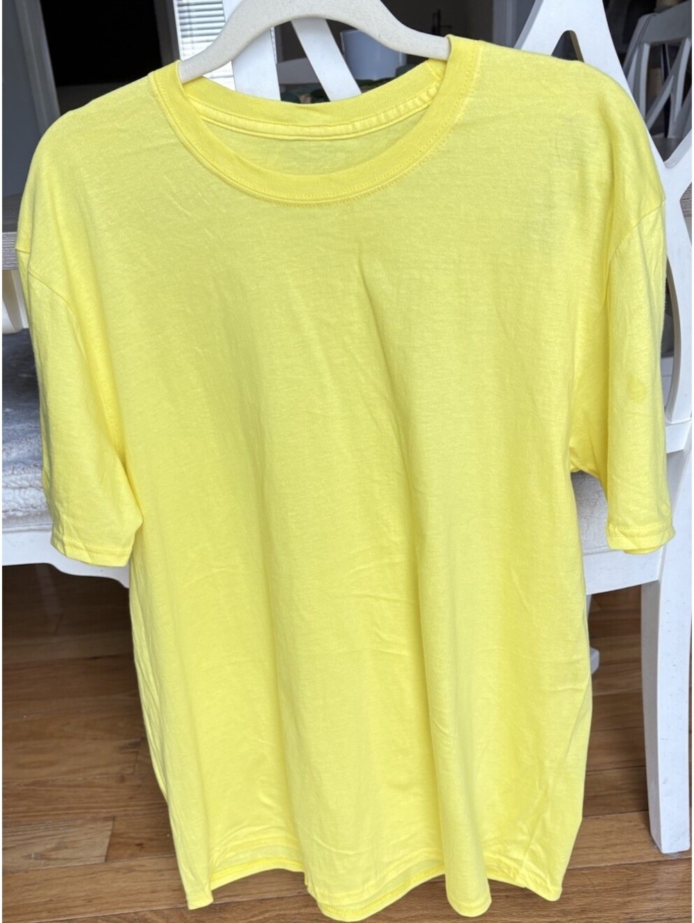 2-  Men’s XL Plain  Bright Yellow100%cotton Ts  Great For Working Outside